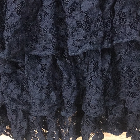 New Kings Crown black tiered ruffled lace layering mini skirt extender Large - Picture 7 of 9